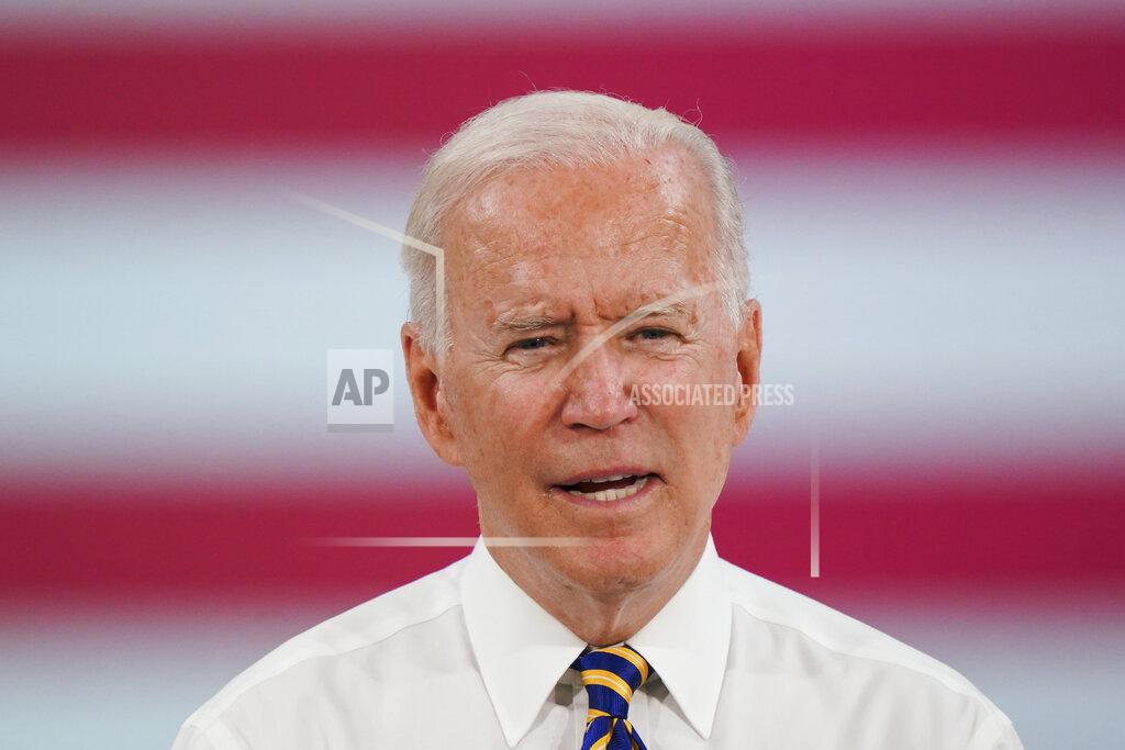 Matt Rourke President Joe Biden speaks during a visit to the Lehigh Valley operations facility for Mack Trucks in Macungie, Pa., Wednesday, July 28, 2021. (AP Photo/Matt Rourke)