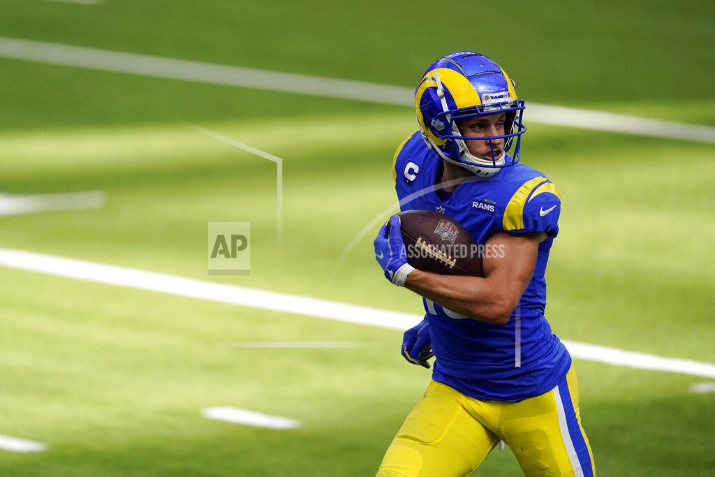 Ashley Landis Los Angeles Rams wide receiver Cooper Kupp runs for a touchdown against the New York Giants during the second half of an NFL football game Sunday, Oct. 4, 2020, in Inglewood, Calif. (AP Photo/Ashley Landis)