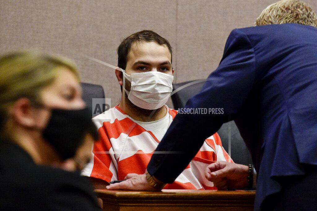 Matthew Jonas Ahmad Al Aliwi Alissa appears in a Boulder County District courtroom in Boulder, Colo., on Tuesday, May 25, 2021. Ahmad Al Aliwi Alissa, accused of fatally shooting 10 people at a Colorado supermarket in March, is set to appear in court Tuesday for a hearing to discuss what will happen next in the case. (Matthew Jonas/Daily Camera via AP, Pool)