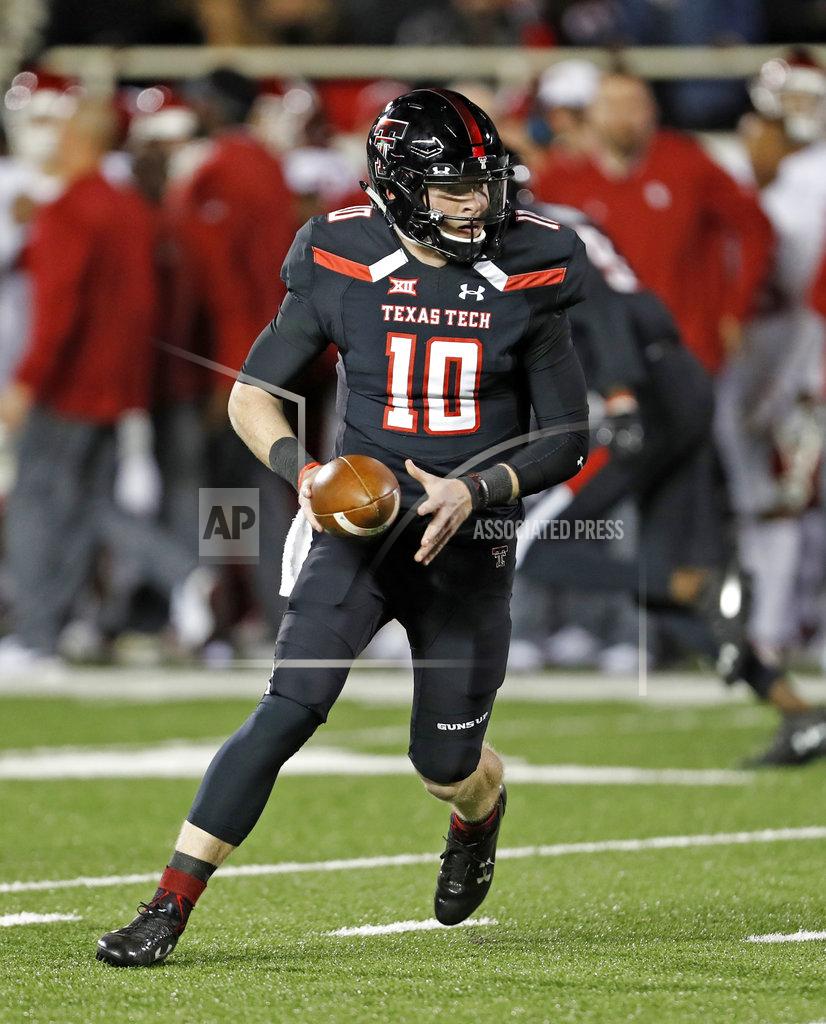 Brad Tollefson Texas Tech's Alan Bowman (10) runs with the ball during the first half of an NCAA college football game against Oklahoma, Saturday, Nov. 3, 2018, in Lubbock, Texas. (AP Photo/Brad Tollefson)