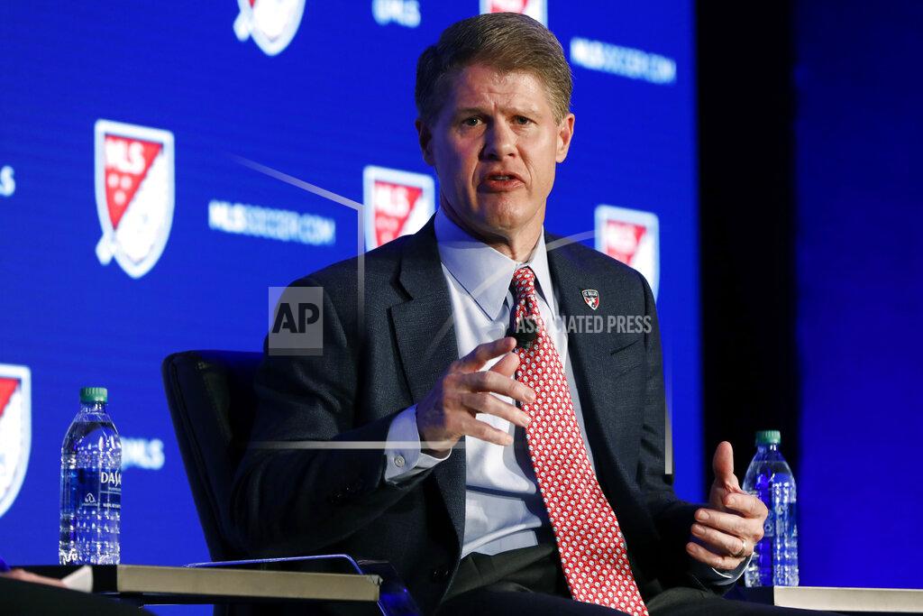 Richard Drew FC Dallas and Kansas City Chiefs Chairman & CEO Clark Hunt is interviewed during the Major League Soccer 25th Season kickoff event in New York, Wednesday, Feb. 26, 2020. (AP Photo/Richard Drew)