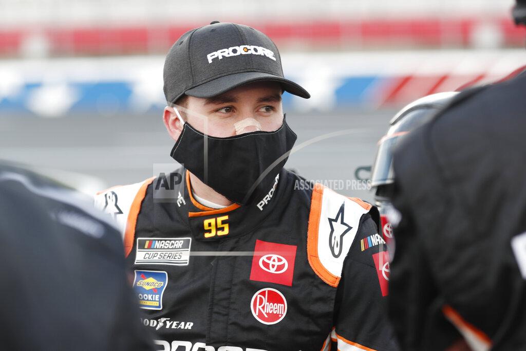 Gerry Broome Christopher Bell waits for the start of a NASCAR Cup Series auto race at Charlotte Motor Speedway Thursday, May 28, 2020, in Concord, N.C. (AP Photo/Gerry Broome)
