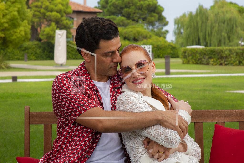 Joel C Ryan Oscar Isaac, left, and Jessica Chastain pose for portraits for the film 'Scenes from a Marriage' during the 78th edition of the Venice Film Festival in Venice, Italy, Saturday, Sep, 4, 2021. (Photo by Joel C Ryan/Invision/AP)