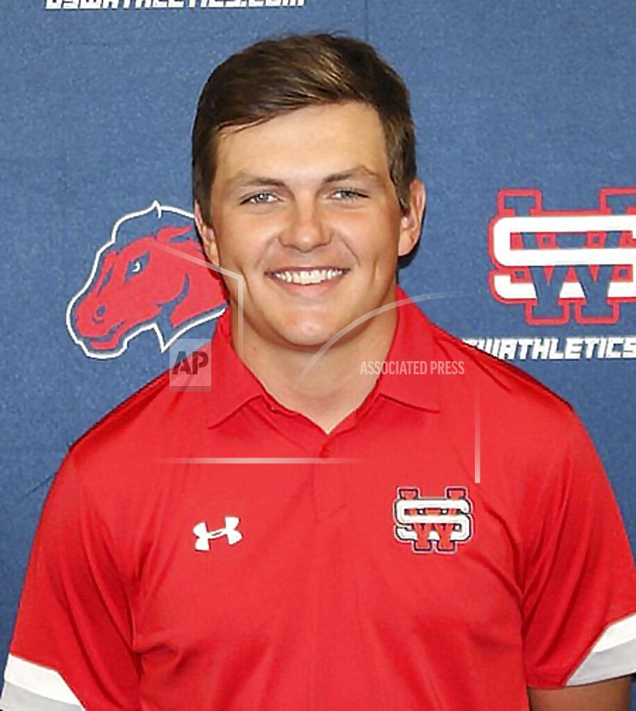 Uncredited This undated photo provided by the University of the Southwest shows golfer Jackson Zinn, who was killed in a fiery, head-on collision in West Texas, Tuesday evening, March 15, 2022. (University of the Southwest via AP)