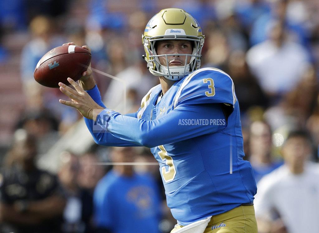 Marcio Jose Sanchez UCLA quarterback Wilton Speight throws against the Southern California during the first half of an NCAA college football game Saturday, Nov. 17, 2018, in Pasadena, Calif. (AP Photo/Marcio Jose Sanchez)