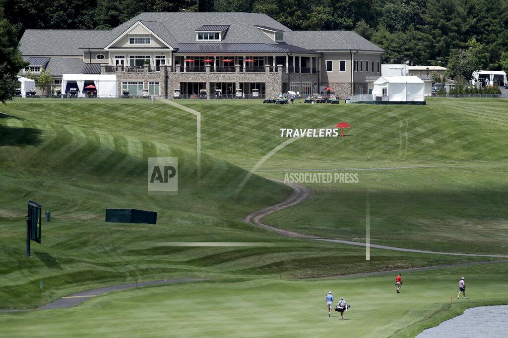 Frank Franklin Ii The clubhouse is visible during a practice round ahead of the Travelers Championship golf tournament at TPC River Highlands, Wednesday, June 24, 2020, in Cromwell, Conn. (AP Photo/Frank Franklin II)