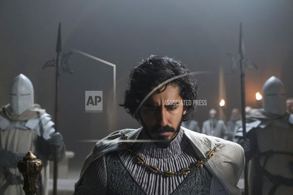 Eric Zachanowich This image released by A24 shows Dev Patel in a scene from "The Green Knight." (Eric Zachanowich/A24 Films via AP)