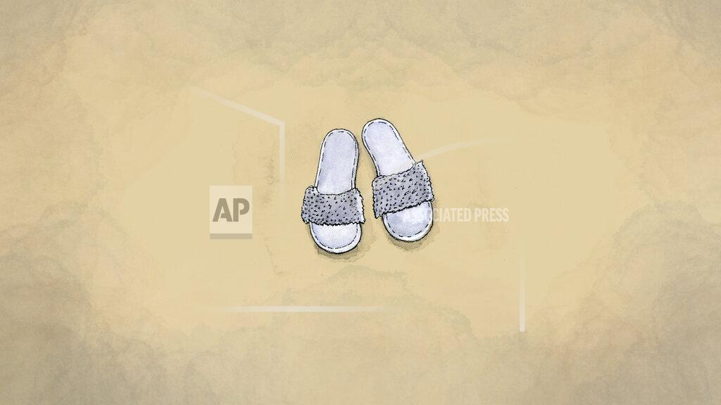 Peter Hamlin An illustration made from a photo of Yurancy Castillo's sandals provided by Mery Arroyo. (AP Illustration/Peter Hamlin)
