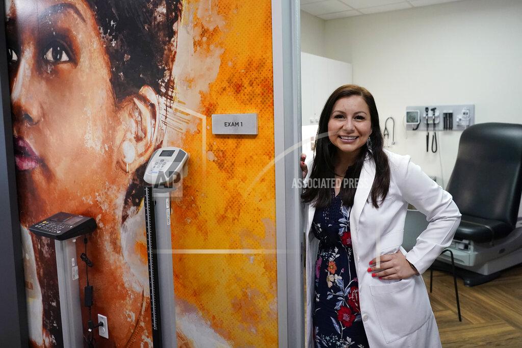 Eric Gay Brenda Olmos, a nurse practitioner who focuses on the geriatric population and Hispanic patients poses for a photo, Tuesday, March 9, 2021, in Austin, Texas. Olmos said the real problem with misinformation about the coronavirus is not just bad actors spreading lies — it’s people believing false claims because they aren’t as comfortable navigating often complex medical findings. (AP Photo/Eric Gay