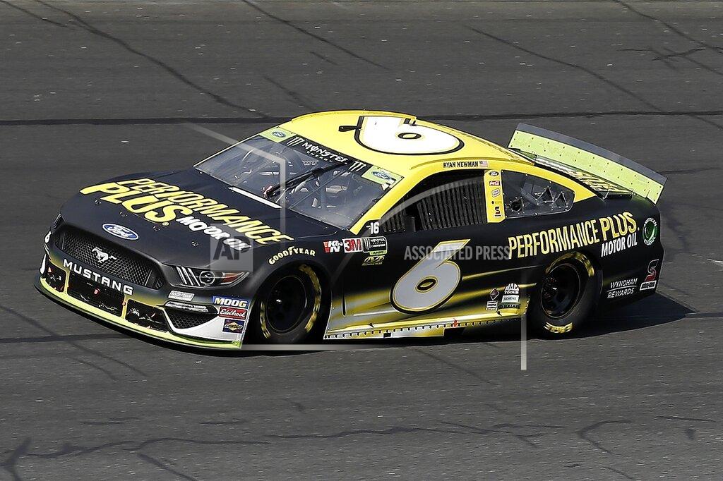 Gerry Broome Ryan Newman (6) drives through Turn 4 during the NASCAR Cup Series auto race at Charlotte Motor Speedway in Concord, N.C., Sunday, Sept. 29, 2019. (AP Photo/Gerry Broome)