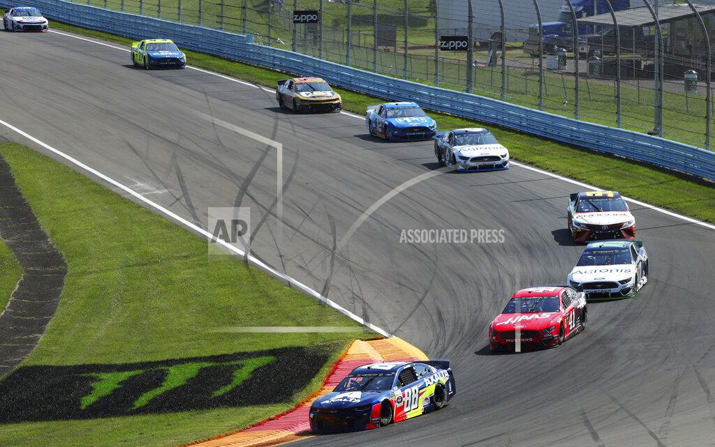 John Munson Alex Bowman heads into Turn 1 during a NASCAR Cup Series auto race at Watkins Glen International, Sunday, Aug. 4, 2019, in Watkins Glen, N.Y. (AP Photo/John Munson)
