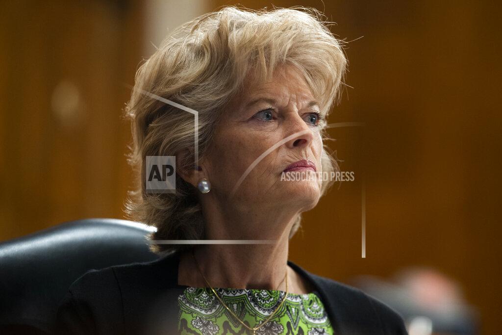 Michael Reynolds FILE - In this June 23, 2020, file photo Sen. Lisa Murkowski, R-Alaska, listens during a Senate Health, Education, Labor, and Pensions Committee hearing to examine COVID-19 on Capitol Hill in Washington. (Michael Reynolds/Pool via AP, File)