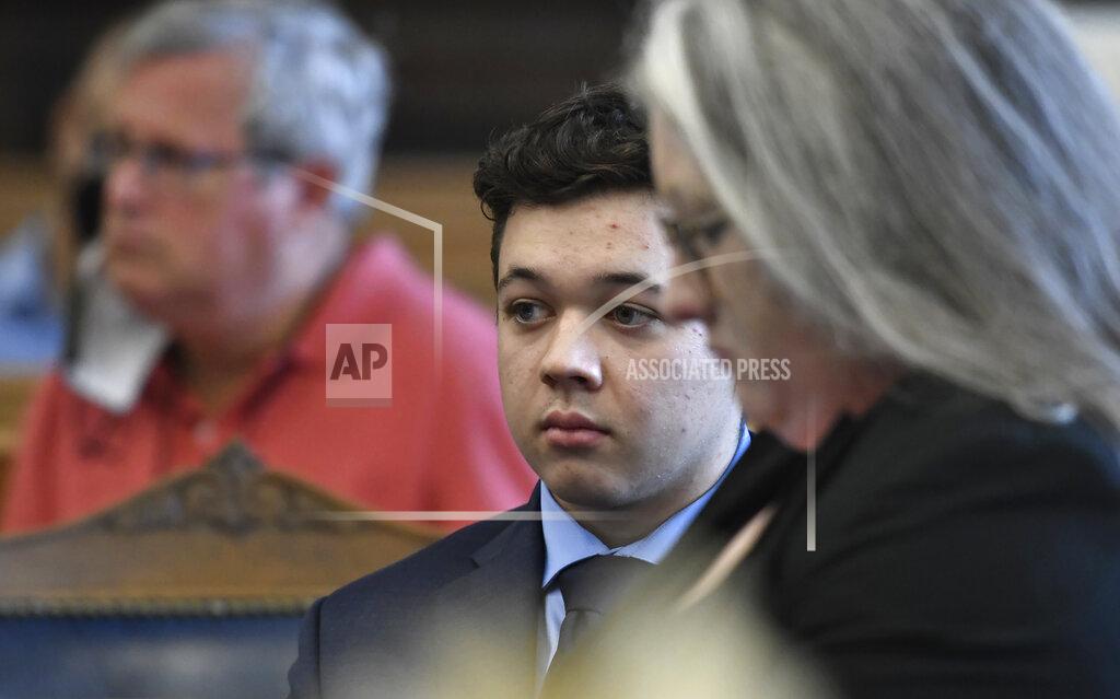 Sean Krajacic Kyle Rittenhouse appears in court for a motion hearing in Kenosha, Wis., on Friday, Sept. 17, 2021. (Sean Krajacic/The Kenosha News via AP)