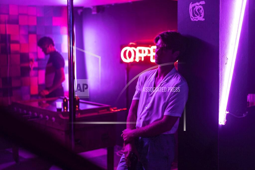 Daniel Rutland Manners This image released by IFC Films shows Kai Luke Brummer in a scene from "Moffie." (IFC Films via AP)