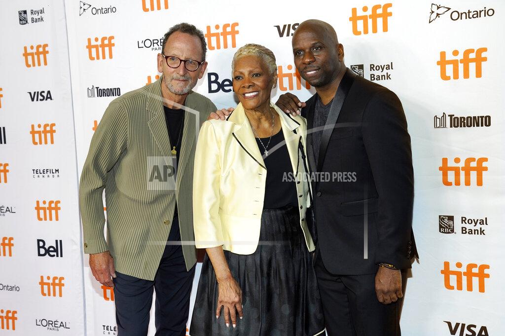 Chris Pizzello Singer Dionne Warwick, center, subject of "Dionne Warwick: Don't Make Me Over," poses with co-directors David Heilbroner, left, and Dave Wooley at the premiere of the documentary film at the 2021 Toronto International Film Festival, Saturday, Sept. 11, 2021, in Toronto. (AP Photo/Chris Pizzello)