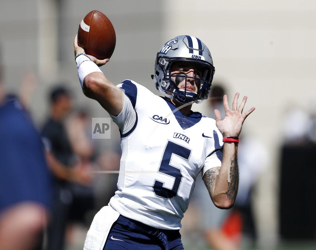 David Zalubowski New Hampshire Wildcats quarterback Christian Lupoli warms up before an NCAA college football game against Colorado Saturday, Sept. 15, 2018, in Boulder, Colo. (AP Photo/David Zalubowski)