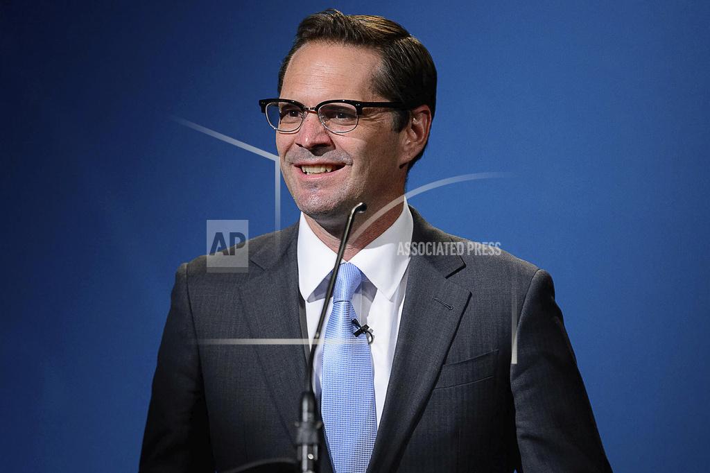 FILE - In this Sept. 29, 2020 file photo, Democratic candidate Chris Peterson speaks while debating Republican Lt. Gov. Spencer Cox in Salt Lake City. After beating former Russian ambassador Jon Huntsman Jr. in the primary, Republican Lt. Gov. Cox is expected to breeze to victory against his Democratic opponent to become the state's new governor and take over for his boss, Gov. Gary Herbert, who held the seat for more than a decade. (Trent Nelson/The Salt Lake Tribune via AP, File)