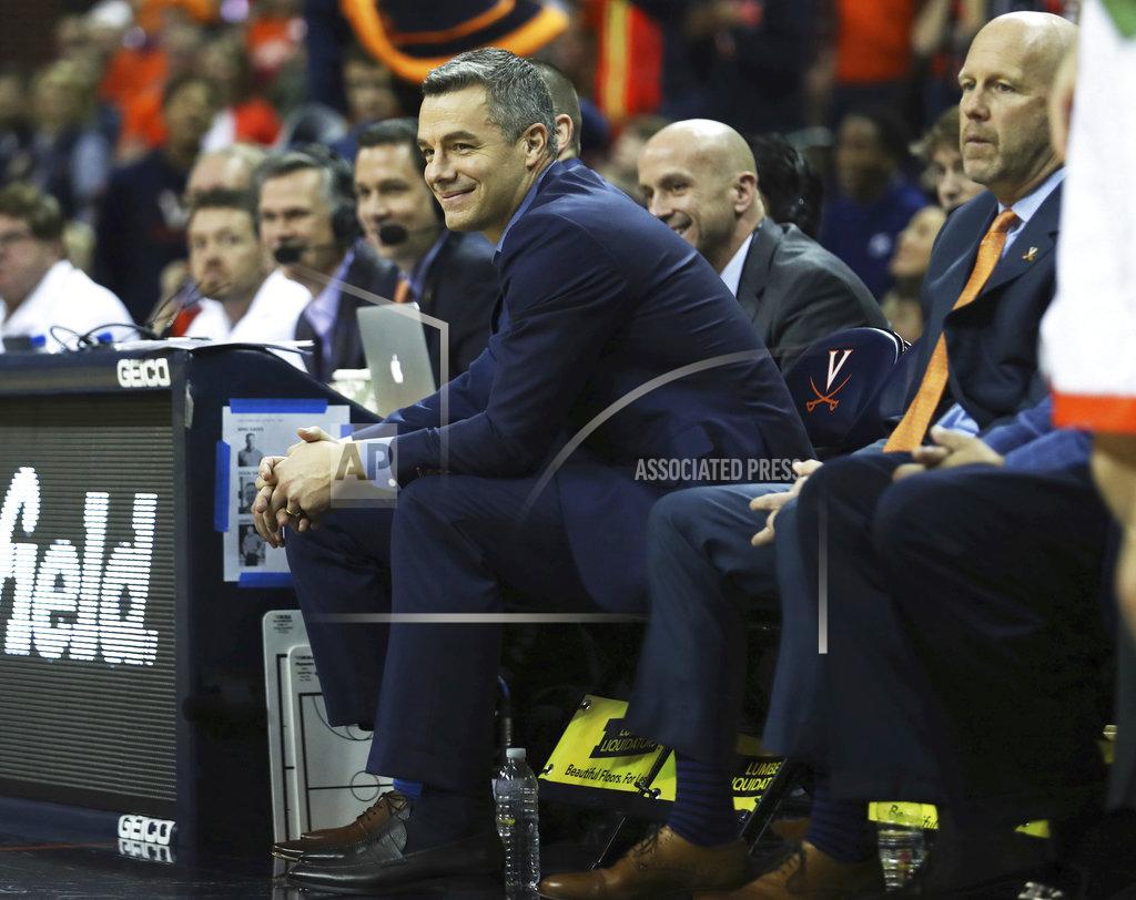 Zack Wajsgras Virginia head coach Tony Bennett reacts during the second half of an NCAA college basketball game against Marshall on Monday, Dec. 31, 2018, in Charlottesville, Va. Virginia beat Marshall 100-64. (AP Photo/Zack Wajsgras)