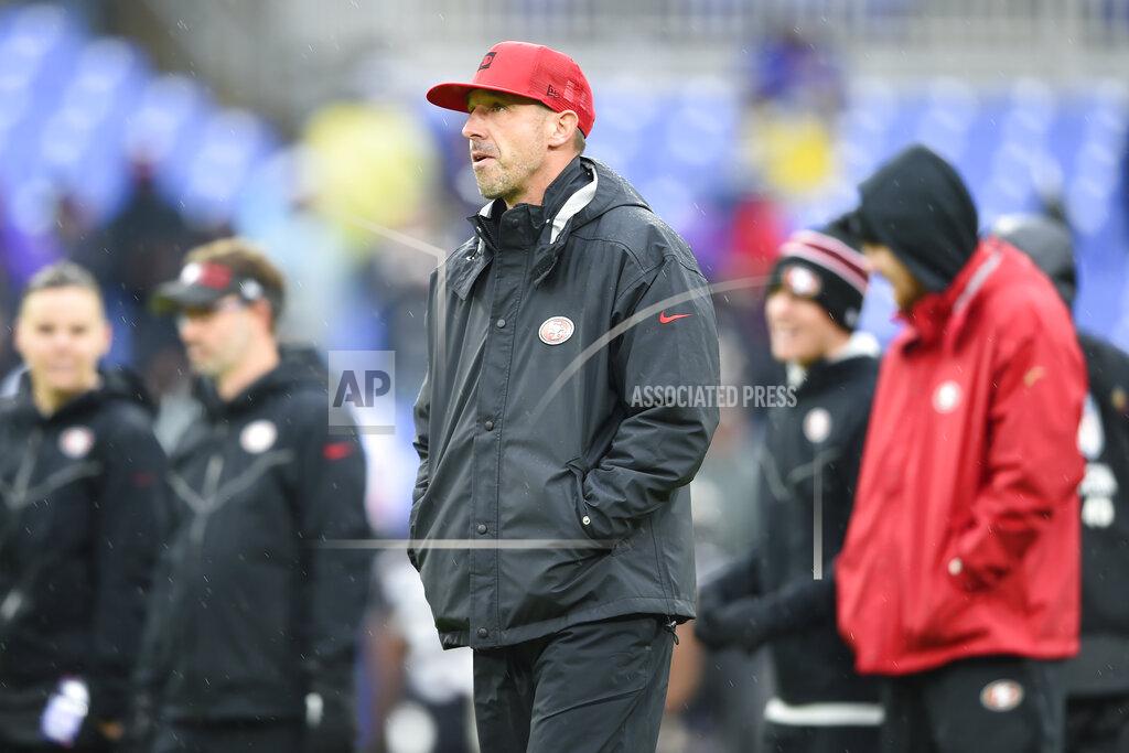 Gail Burton San Francisco 49ers head coach Kyle Shanahan walks on the field before the start of the first half of an NFL football game against the Baltimore Ravens, Sunday, Dec. 1, 2019, in Baltimore, Md. (AP Photo/Gail Burton)