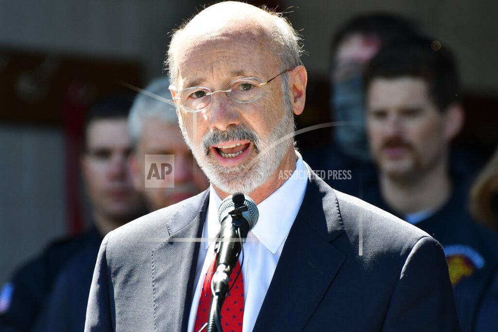 Marc Levy Pennsylvania Gov. Tom Wolf speaks at an event Wednesday, May 12, 2021, in Mechanicsburg, Pa. Businesses could be spared billions of dollars of higher taxes in coming years as a result of federal coronavirus relief funds flowing to the states. Business representatives are encouraging Democratic Gov. Tom Wolf’s administration and the Republican-led Legislature to use federal coronavirus relief money to restore the state's unemployment fund. (AP Photo/Marc Levy)