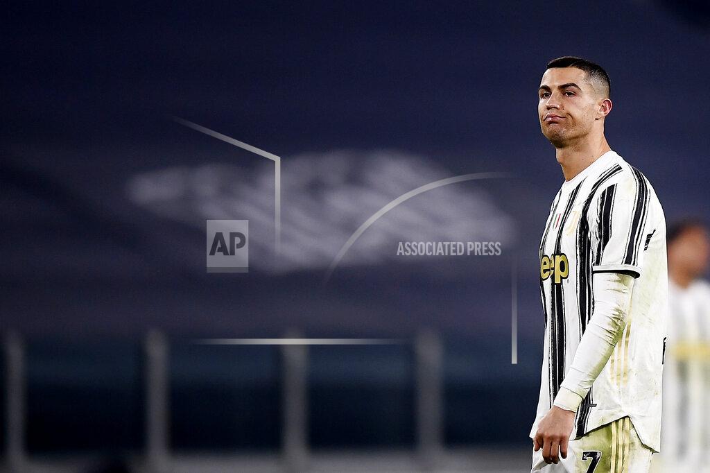 Fabio Ferrari Juventus' Cristiano Ronaldo reacts during the Serie A soccer match between Juventus and Fiorentina, at the Allianz Stadium in Turin, Italy, Tuesday, Dec. 22, 2020. (Fabio Ferrari/LaPresse via AP)