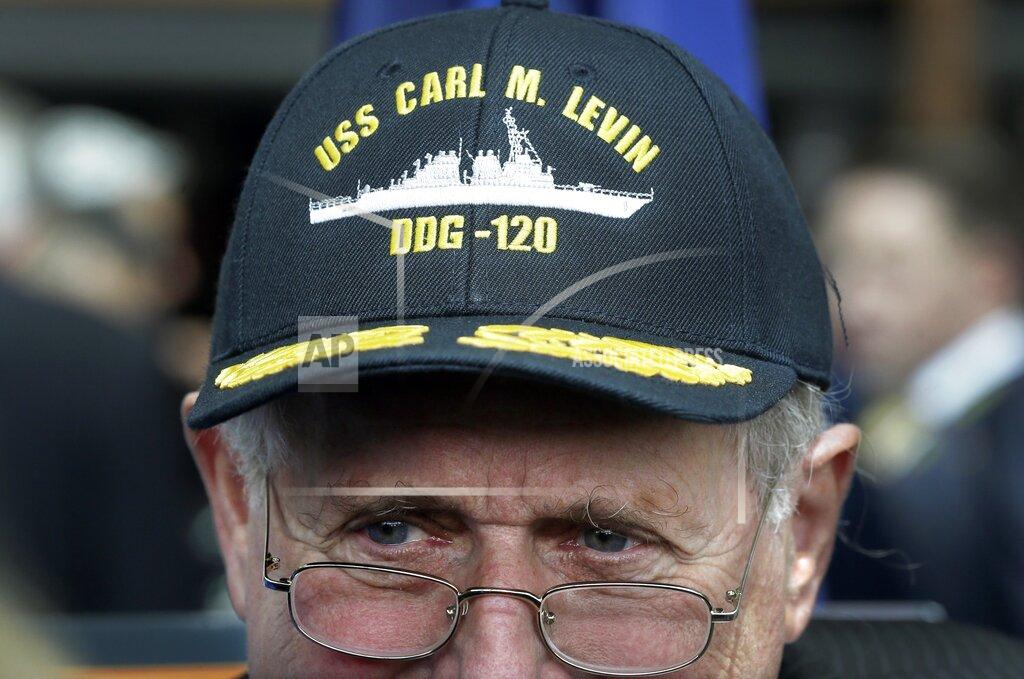 Carlos Osorio FILE - In this April 11, 2016 file photo, former U.S. Sen. Carl Levin wears his battleship cap during a ceremony in Detroit. Former Sen. Carl Levin, a powerful voice for the military during his career as Michigan’s longest-serving U.S. senator, has died. The Democrat was 87. Levin’s family says Levin died Thursday, July 29, 2021. (AP Photo/Carlos Osorio File)