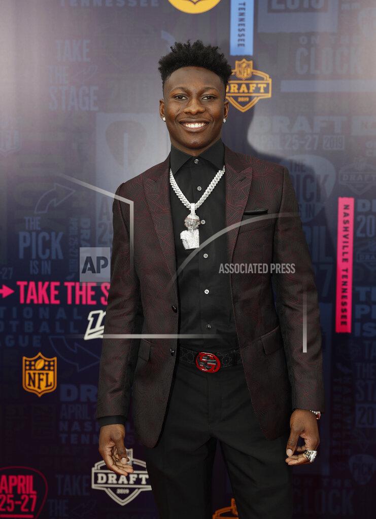 Mark Humphrey Oklahoma wide receiver Marquise Brown walks the red carpet ahead of the first round at the NFL football draft, Thursday, April 25, 2019, in Nashville, Tenn. (AP Photo/Mark Humphrey)