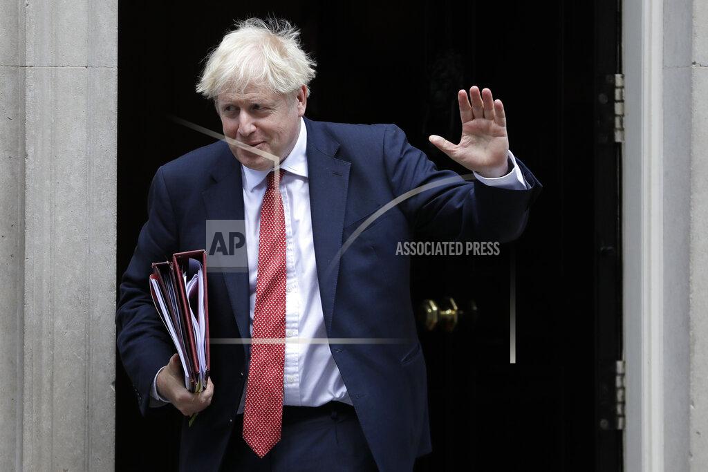 Kirsty Wigglesworth Britain's Prime Minister Boris Johnson leaves Downing Street in London, Wednesday, Sept. 2, 2020. The Prime Minister will attend the first session of Prime Ministers Questions since parliament returned Tuesday after the summer break. (AP Photo/Kirsty Wigglesworth)