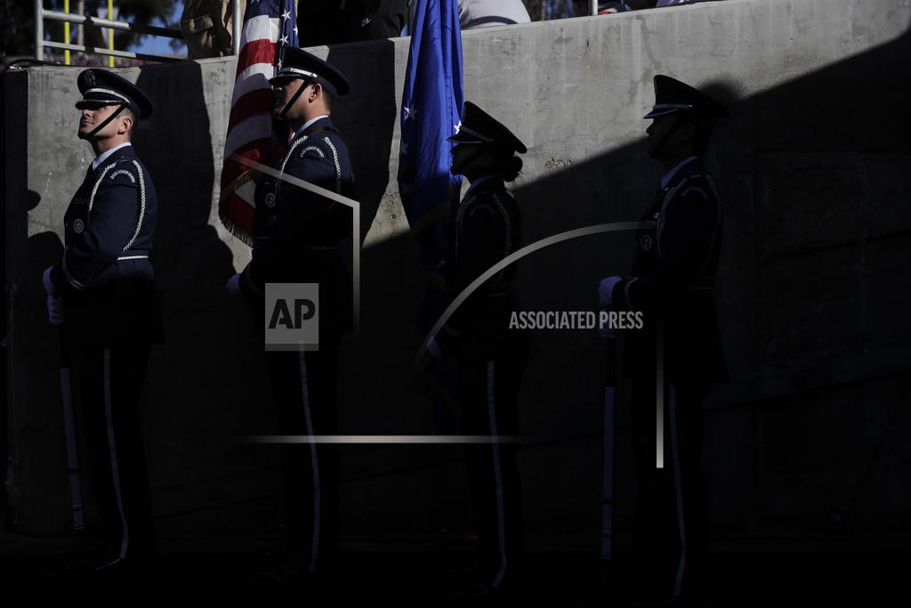 Jae C. Hong The color guard waits to do the national anthem before the Rose Bowl NCAA college football game between Ohio State and Washington Tuesday, Jan. 1, 2019, in Pasadena, Calif. (AP Photo/Jae C. Hong)