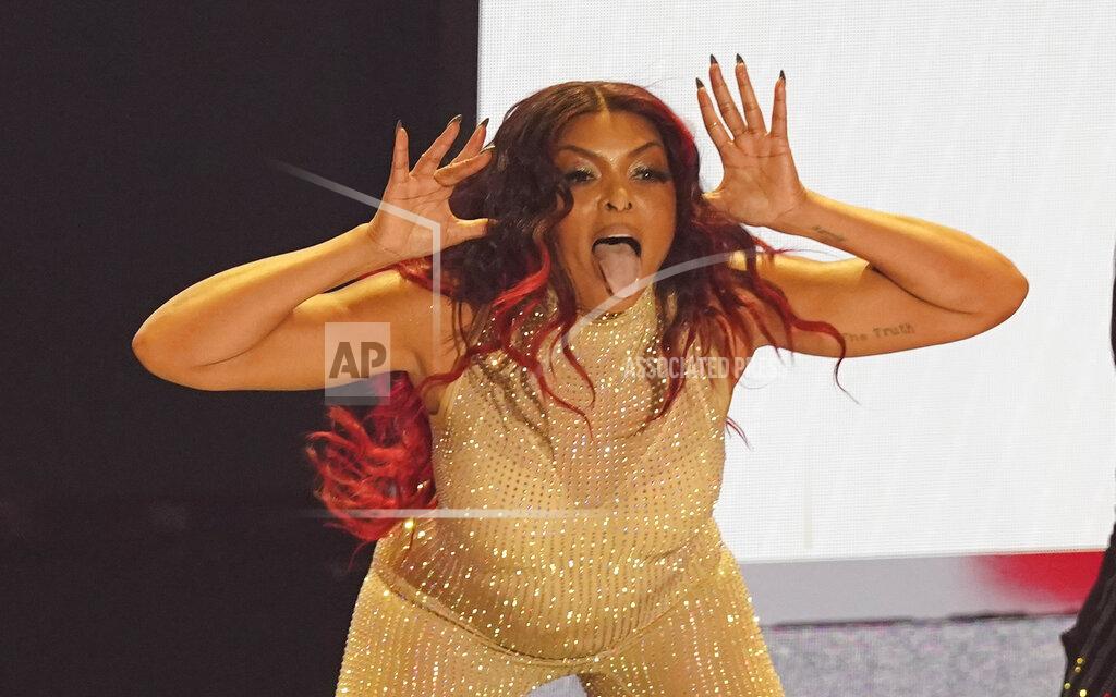 Chris Pizzello Host Taraji P. Henson performs at the American Music Awards on Sunday, Nov. 22, 2020, at the Microsoft Theater in Los Angeles. (AP Photo/Chris Pizzello)