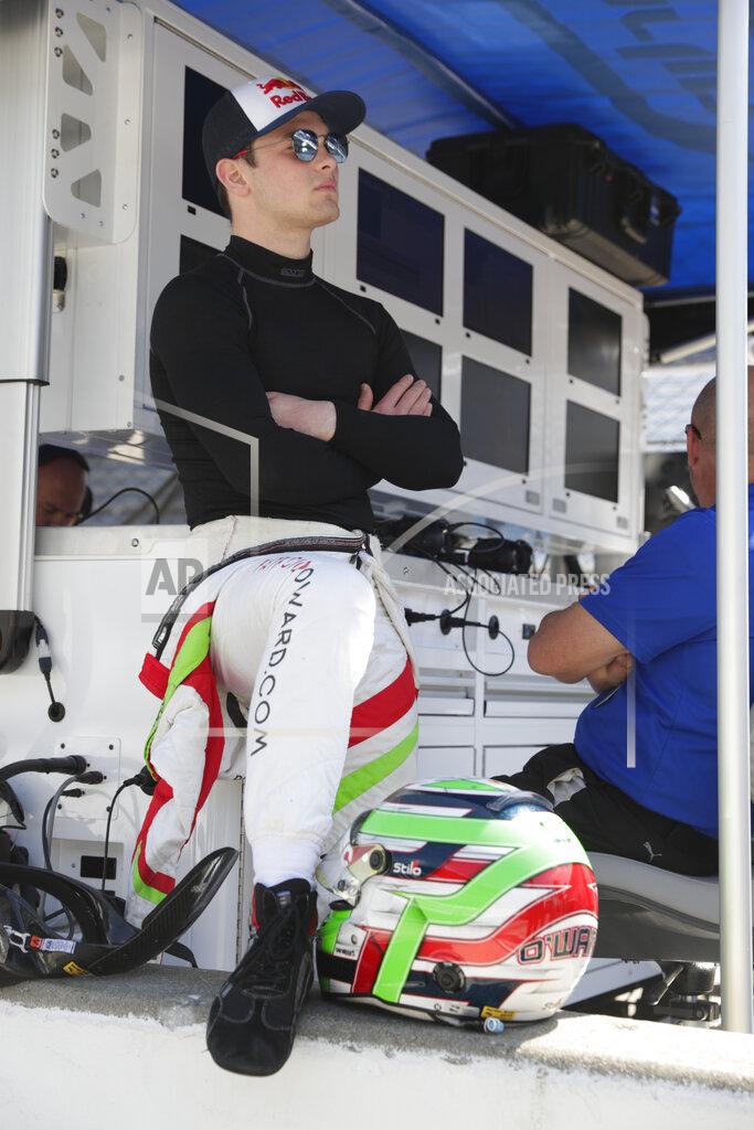 Michael Conroy Patricio O'Ward, of Mexico, waits for the start of practice for the Indianapolis 500 IndyCar auto race at Indianapolis Motor Speedway, Thursday, May 16, 2019 in Indianapolis. (AP Photo/Michael Conroy)