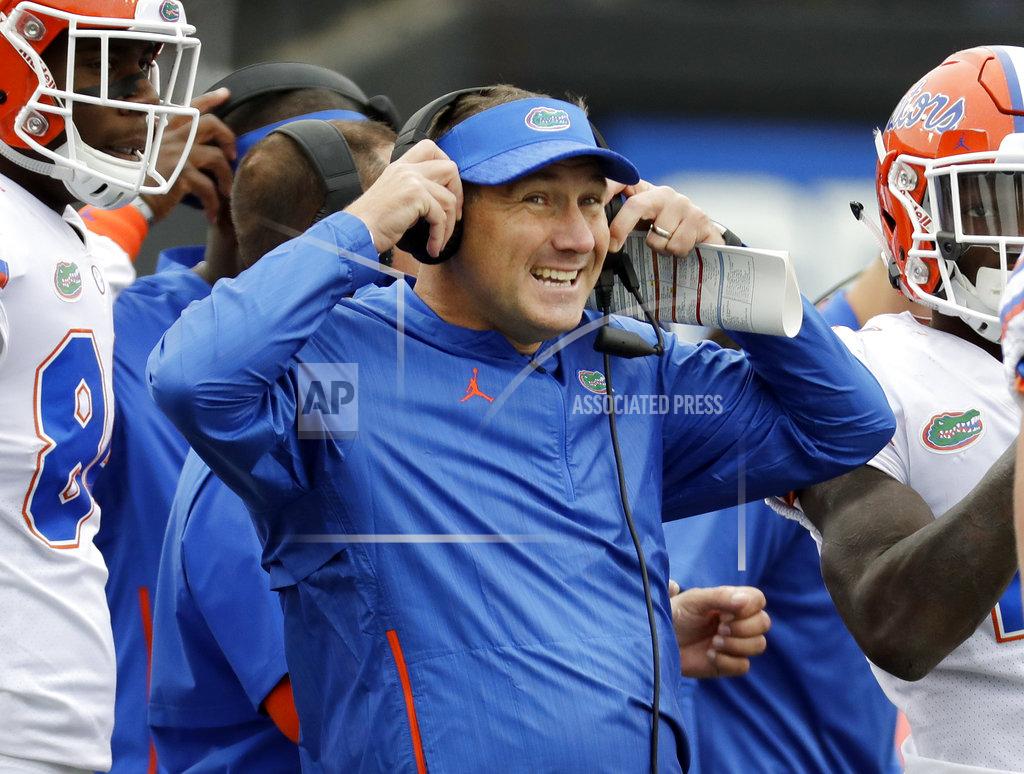 Mark Humphrey Florida head coach Dan Mullen watches from the sideline in the first half of an NCAA college football game against Vanderbilt, Saturday, Oct. 13, 2018, in Nashville, Tenn. (AP Photo/Mark Humphrey)