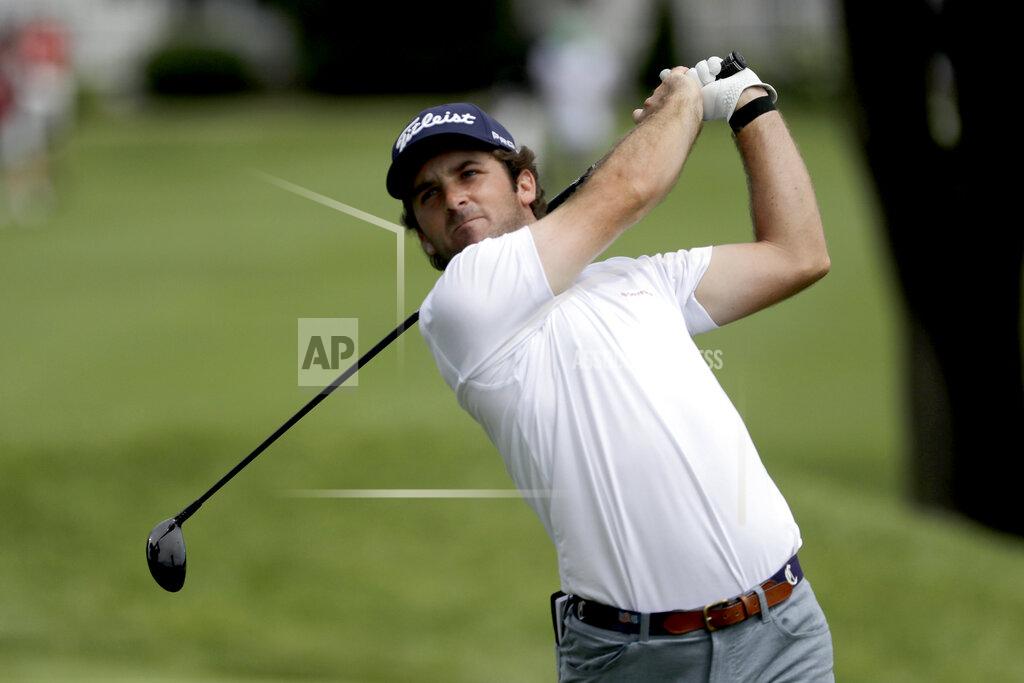 Frank Franklin Ii In this Thursday, June 25, photo, Denny McCarthy tees off on the third hole during the first round of the Travelers Championship golf tournament at TPC River Highlands in Cromwell, Conn. McCarthy told Golfchannel.com that he withdrew from the tournament after feeling sick Thursday night and testing positive for the coronavirus on Friday. Bud Cauley, who played with McCarthy on Thursday, also withdrew before Friday's second round. McCarthy became the third PGA Tour player to test positive for the virus since its restart and the second this week, joining Cameron Champ who withdrew on Tuesday. Nick Watney withdrew just before the second round of last week's RBC Heritage Championship. (AP Photo/Frank Franklin II)