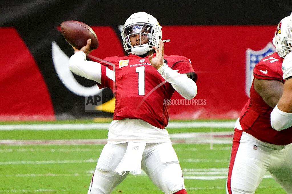 Rick Scuteri Arizona Cardinals quarterback Kyler Murray (1) throws against the Miami Dolphins during the first half of an NFL football game, Sunday, Nov. 8, 2020, in Glendale, Ariz. (AP Photo/Rick Scuteri)