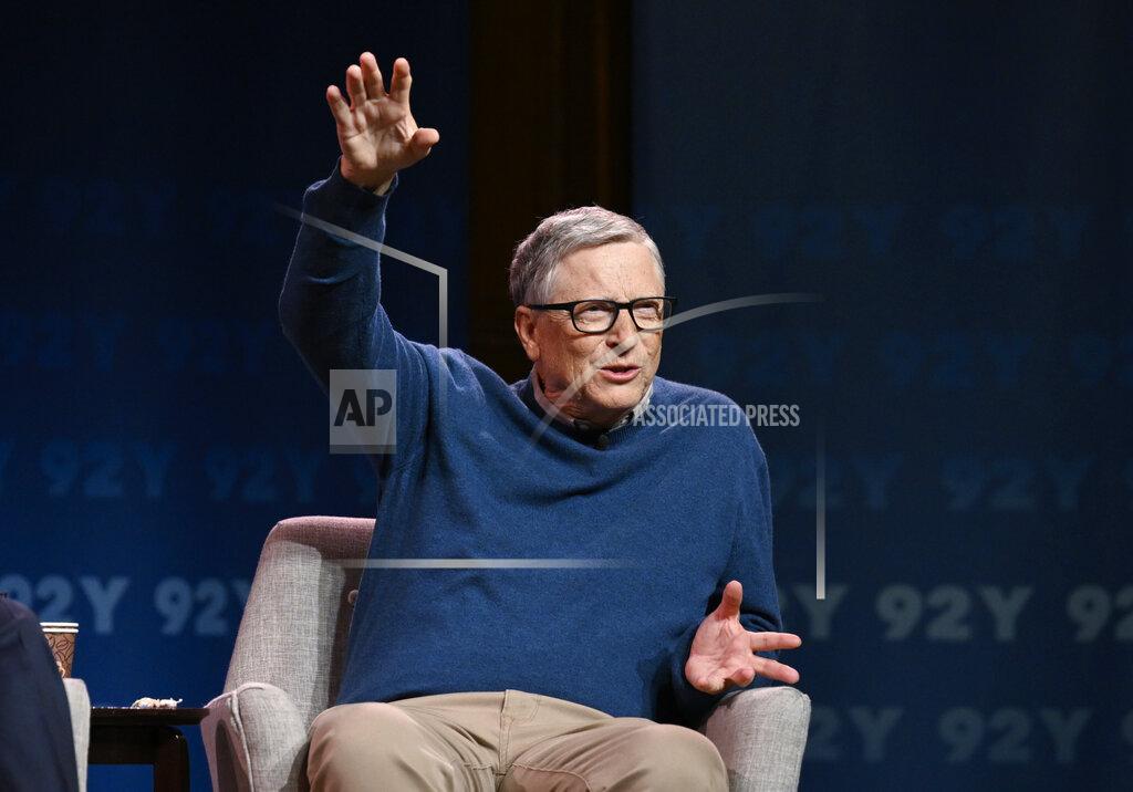 Evan Agostini FILE - Bill Gates discusses his book "How to Prevent the Next Pandemic" at the 92nd Street Y on Tuesday, May 3, 2022, in New York. On Friday, May 20, The Associated Press reported on stories circulating online incorrectly claiming the current baby formula shortage was created by Gates because he invested in a company that makes artificial breast milk. (Photo by Evan Agostini/Invision/AP, File)