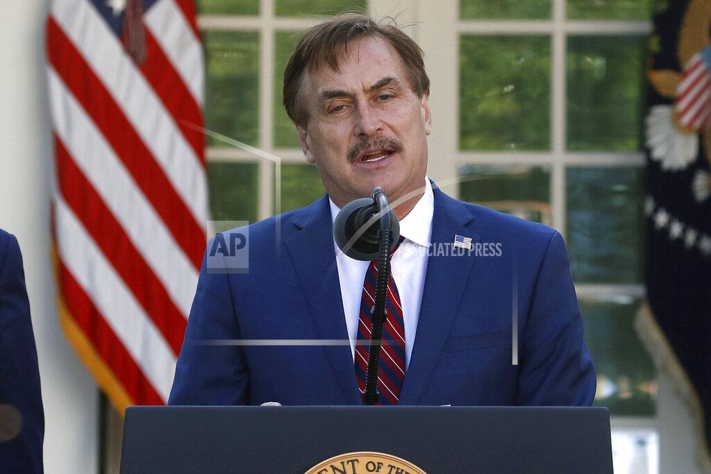 Alex Brandon FILE - In this March 30, 2020 file photo, My Pillow CEO Mike Lindell speaks about the coronavirus in the Rose Garden of the White House in Washington. Lindell, an avid supporter of President Donald Trump, who has continued to push the notion of election fraud since Trump lost to Joe Biden in the presidential election in November, said his products will no longer be carried in the stores of some retailers, including Bed Bath & Beyond and Kohl's. (AP Photo/Alex Brandon)