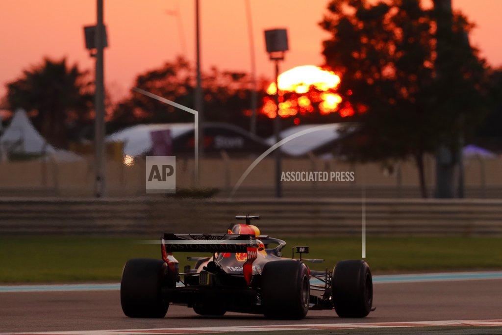 Hassan Ammar Red Bull driver Daniel Ricciardo of Australia steers his car during the second free practice at the Yas Marina racetrack in Abu Dhabi, United Arab Emirates, Friday, Nov. 23, 2018. The Emirates Formula One Grand Prix will take place on Sunday. (AP Photo/Hassan Ammar)