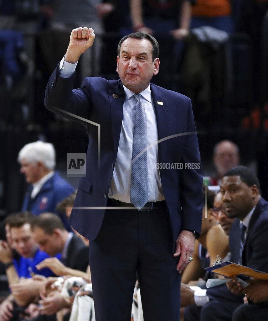 Andrew Shurtleff Duke head coach Mike Krzyzewski calls a play during an NCAA college basketball game against Virginia Saturday, Feb. 29, 2020, in Charlottesville, Va. (AP Photo/Andrew Shurtleff)