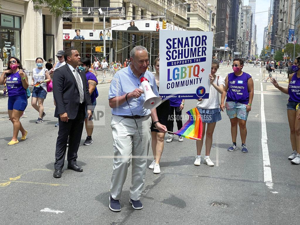 Chuck Schumer at the LGBTQ Pride Celebration in NYC - 6/27/21