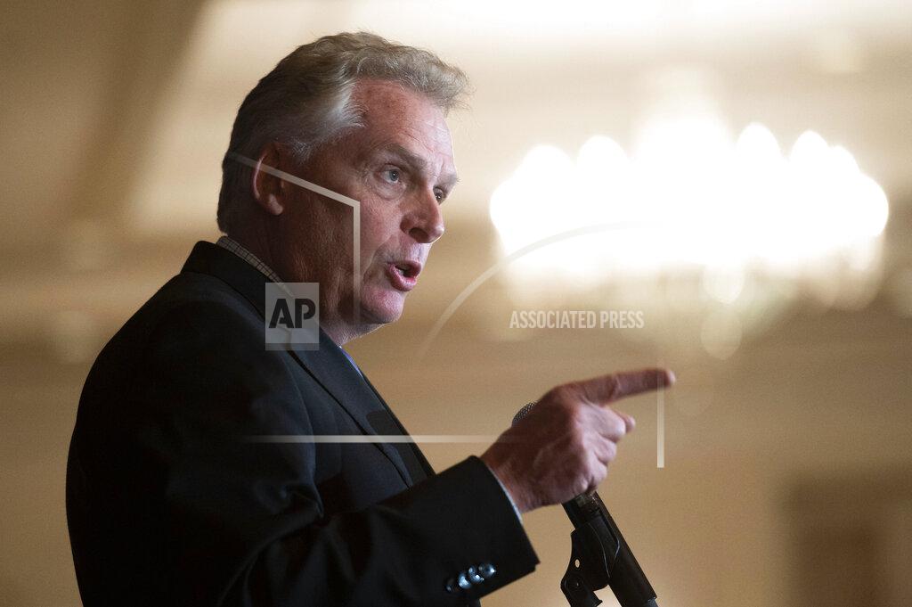 Cliff Owen FILE - In this Wednesday, Sept. 1, 2021, file photo, Virginia Democratic gubernatorial candidate Terry McAuliffe addresses the Virginia FREE Leadership Luncheon in McLean, Va. McAuliffe and Republican Glenn Youngkin are set to square off in Virginia’s first gubernatorial debate of the general election season, on Thursday, Sept. 16, in a race that is being closely watched as a possible indicator of voter sentiment heading into the 2022 national midterm elections. (AP Photo/Cliff Owen, File)
