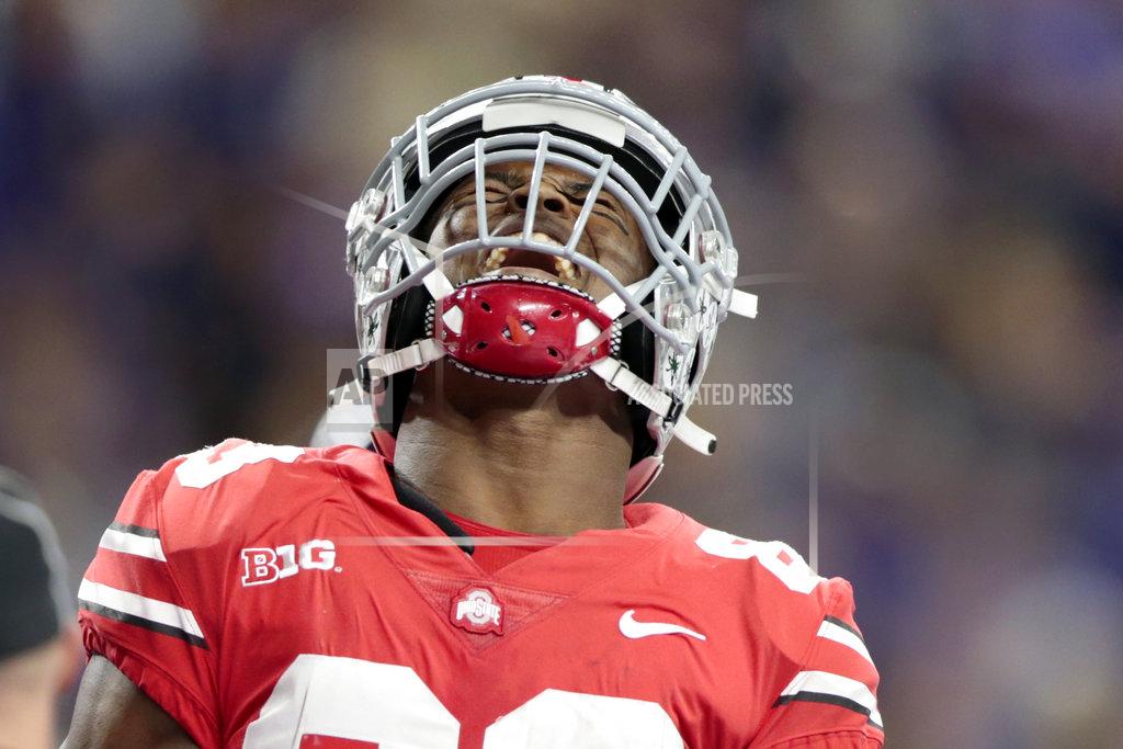 Aj Mast Ohio State wide receiver Terry McLaurin celebrates after catching a touchdown pass during the first half of the Big Ten championship NCAA college football game against Northwestern, Saturday, Dec. 1, 2018, in Indianapolis. (AP Photo/AJ Mast)