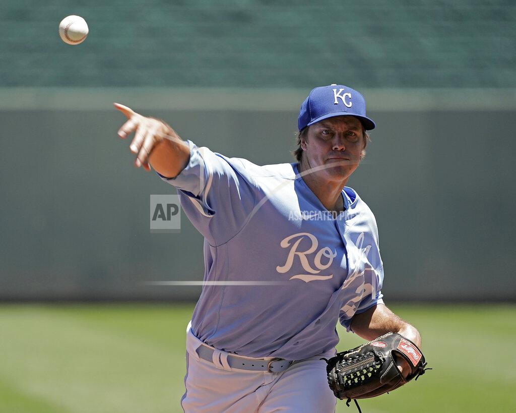 Charlie Riedel Kansas City Royals starting pitcher Zack Greinke throws during the first inning of a baseball game against the Texas Rangers Wednesday, June 29, 2022, in Kansas City, Mo. (AP Photo/Charlie Riedel)
