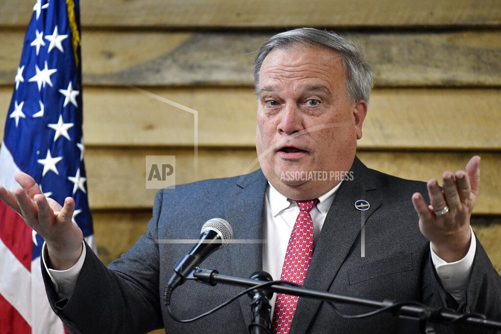 Timothy D. Easley FILE - In this Nov. 25, 2019 file photo Kentucky Senate President Robert Stivers, R-Manchester, addresses community members at the dedication of a Recovery Community Center in in Manchester, Ky. Kentucky lawmakers passed a slimmed-down, one-year state budget Wednesday, April 1, 2020 without pay raises for school teachers or increased education funding — priorities that fell victim to the dramatic economic downturn caused by the coronavirus pandemic. (AP Photo/Timothy D. Easley)