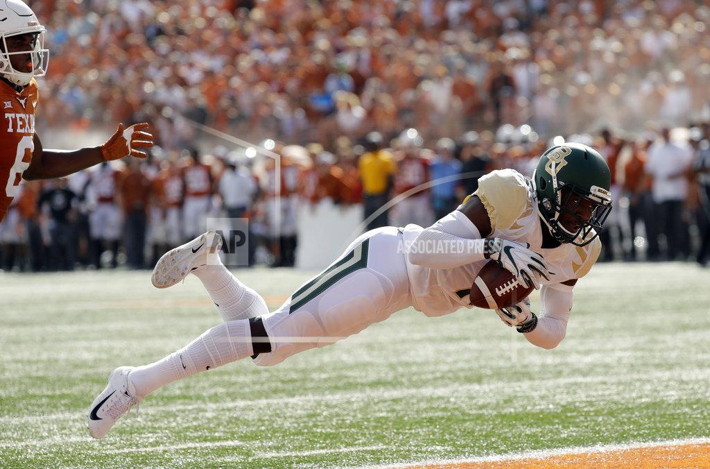Eric Gay Baylor cornerback Jameson Houston (11) breaks up a pass intended for Texas wide receiver Devin Duvernay, left, during the first half of an NCAA college football game, Saturday, Oct. 13, 2018, in Austin, Texas. (AP Photo/Eric Gay)