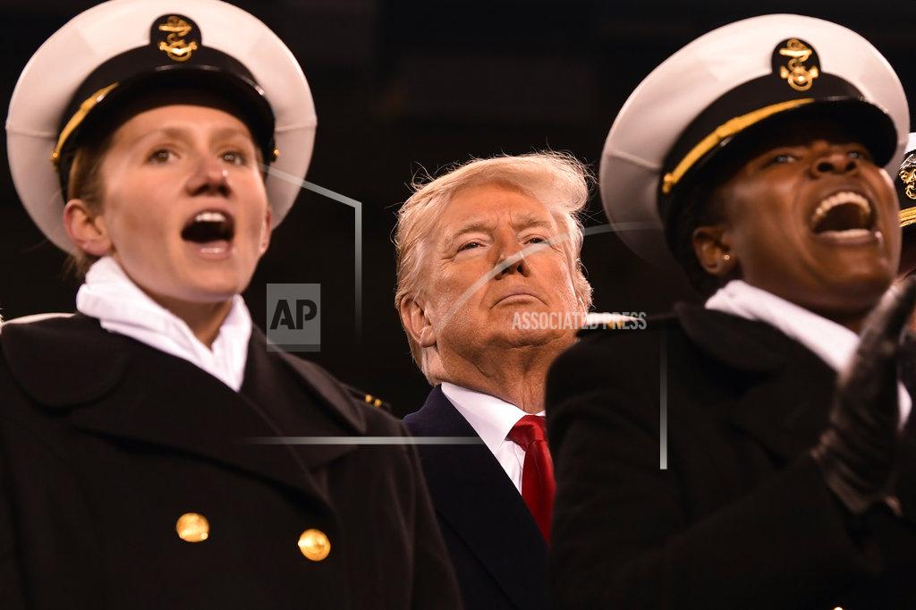 Susan Walsh President Donald Trump attends the Army-Navy football game in Philadelphia, Saturday, Dec. 8, 2018. (AP Photo/Susan Walsh)