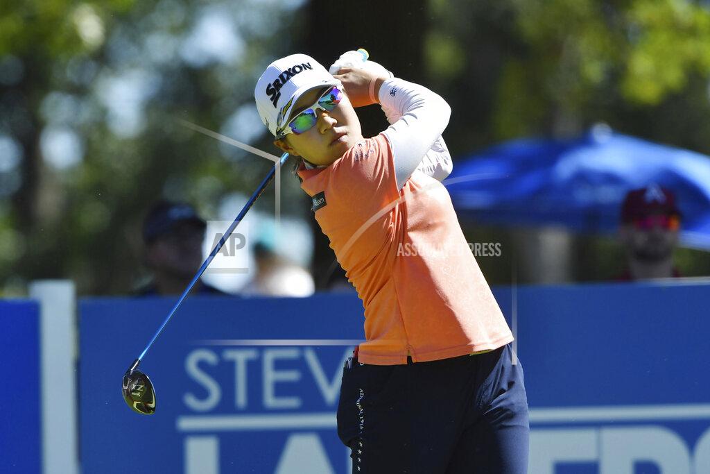 Michael Woods Nasa Hataoka, of Japan, watches her drive off the 9th tee during the second round of the LPGA Walmart NW Arkansas Championship golf tournament, Saturday, Sept. 25, 2021, in Rogers, Ark. (AP Photo/Michael Woods)