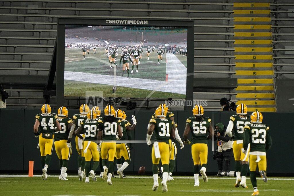 Morry Gash Green Bay Packers' Darnell Savage celebrates his interception with teammates during the second half of an NFL football game against the Chicago Bears Sunday, Nov. 29, 2020, in Green Bay, Wis. (AP Photo/Morry Gash)