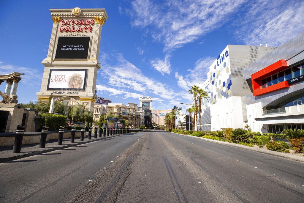 The Las Vegas Strip during the shut down during the Covid 19 Pandemic