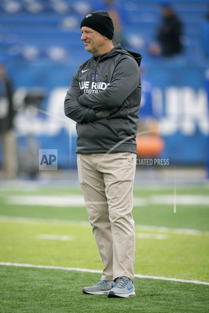 Bryan Woolston Middle Tennessee head coach Rick Stockstill watches pregame warm ups before an NCAA college football game against Kentucky in Lexington, Ky., Saturday, Nov. 17, 2018. (AP Photo/Bryan Woolston)
