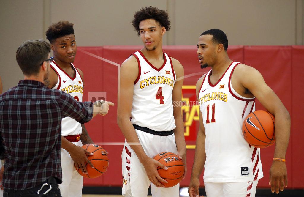 Charlie Neibergall Iowa State's Zion Griffin, from left, George Conditt IV and Talen Horton-Tucker pose for a photographer during the university's NCAA college basketball media day, Thursday, Oct. 11, 2018, in Ames, Iowa. (AP Photo/Charlie Neibergall)
